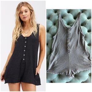 Billabong• Fade Away Button-Up Knit Romper